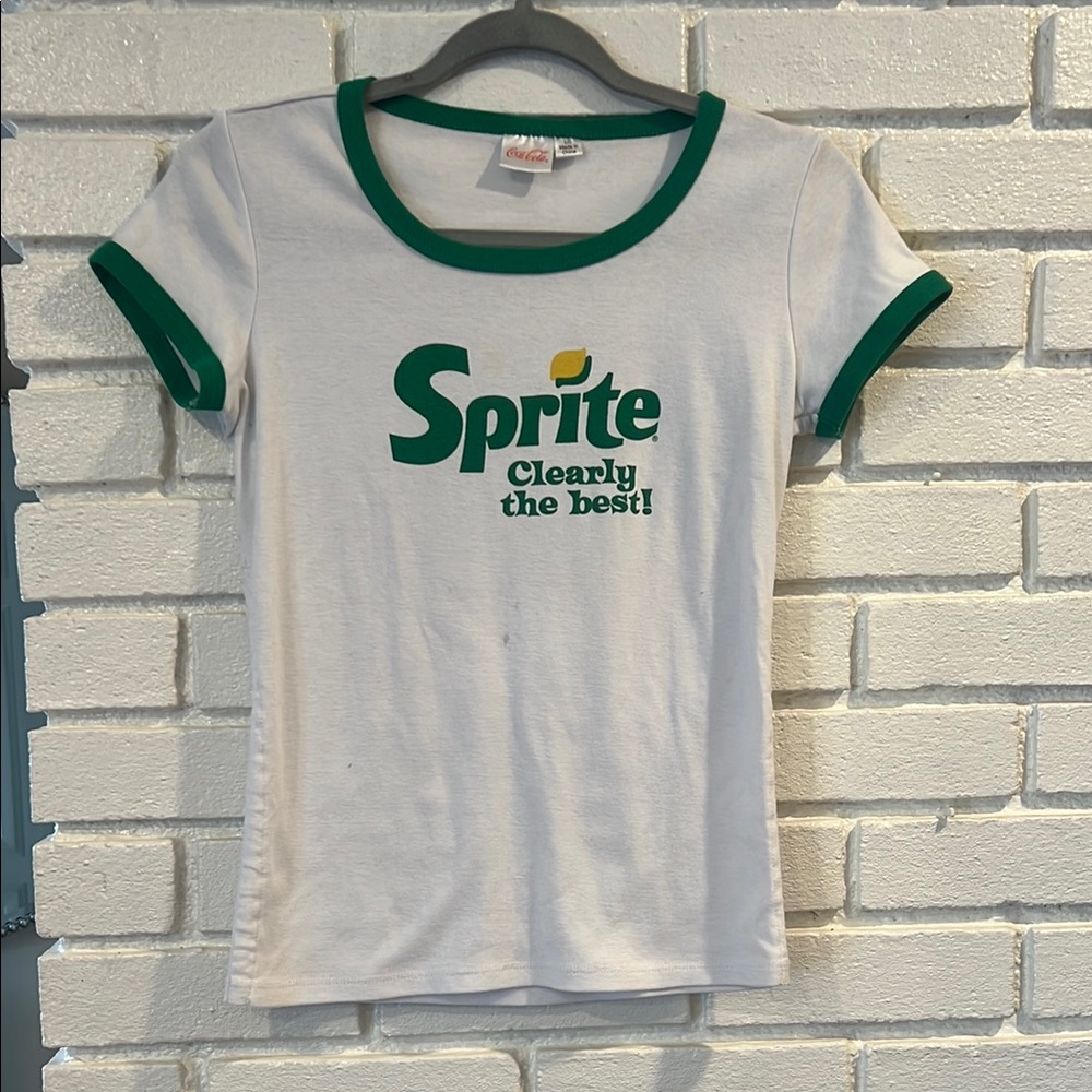 Sprite White and Green T-Shirt size large fits like a s/m